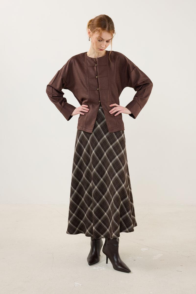 İnce Süet Ceket Acı kahve