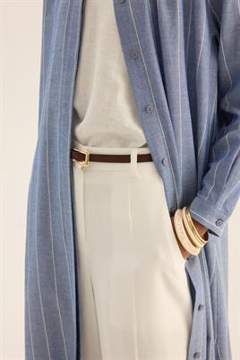 İnce Süet Kemer Acı kahve