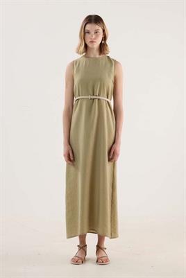 İnce Süet Kemer Bej