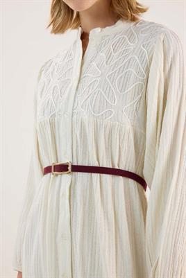 İnce Süet Kemer Bordo