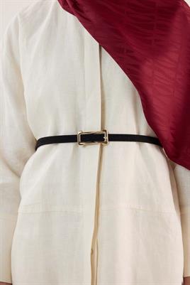 İnce Süet Kemer Siyah