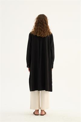 İnce Yazlık Tunik Siyah