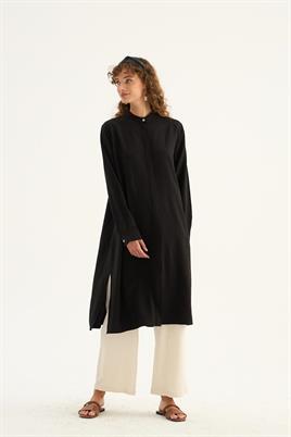 İnce Yazlık Tunik Siyah