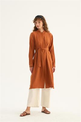 İnce Yazlık Tunik Bakır