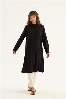 İnce Yazlık Tunik Siyah