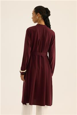 İnce Yazlık Tunik Bordo