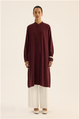 İnce Yazlık Tunik Bordo