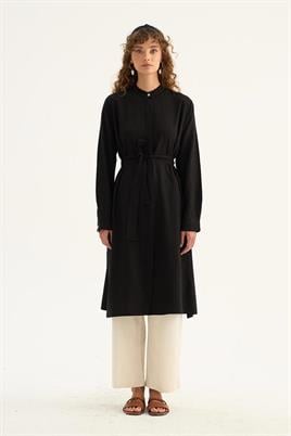 İnce Yazlık Tunik Siyah