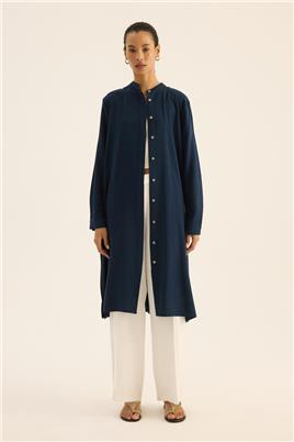 İnce Yazlık Tunik Lacivert