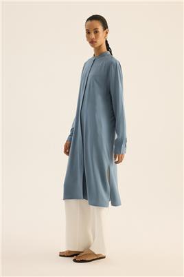 İnce Yazlık Tunik Mavi