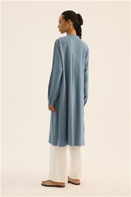 İnce Yazlık Tunik Mavi