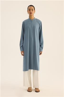 İnce Yazlık Tunik Mavi