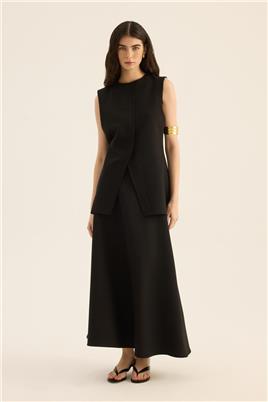 İp Kemerli Yelek Siyah