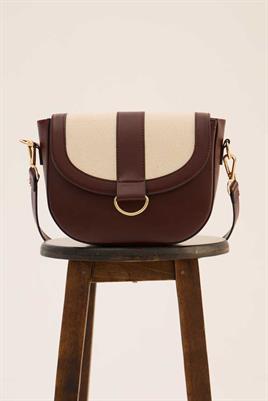 Kanvas Kapaklı Çanta Bordo