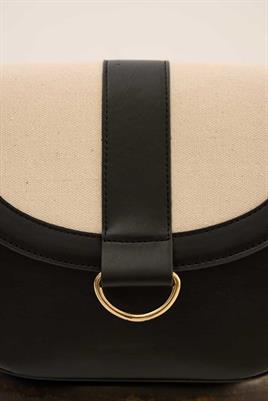 Kanvas Kapaklı Çanta Siyah