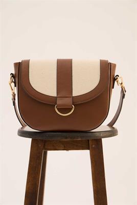 Kanvas Kapaklı Çanta Taba