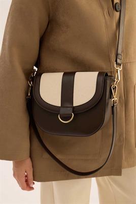 Kanvas Kapaklı Çanta Acı kahve