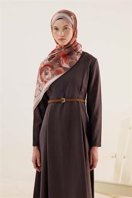 Kare Tokalı İnce Kemer Taba