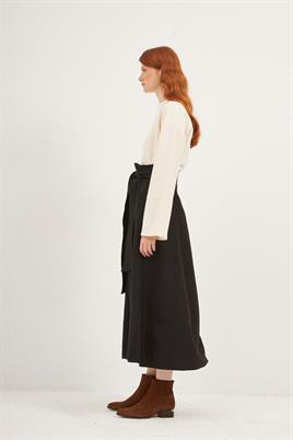 Kemerli Etek Siyah