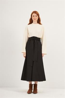 Kemerli Etek Siyah