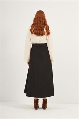 Kemerli Etek Siyah