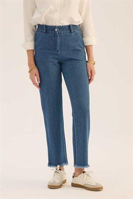 Kesik Paça Jean Açık mavi