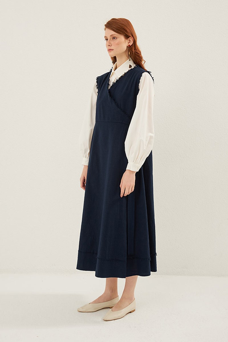 Keten dokulu jile Lacivert