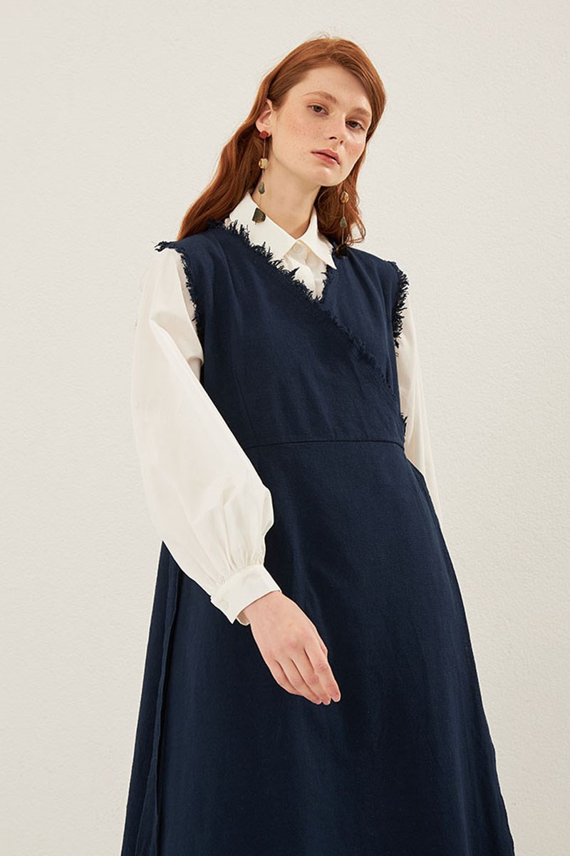 Keten dokulu jile Lacivert