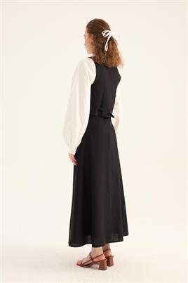 Keten Klasik Yelek Siyah