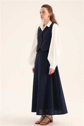 Keten Klasik Yelek Lacivert