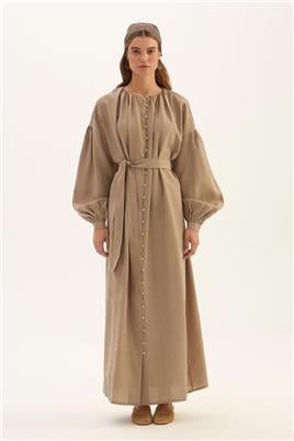 Keten Tensel Elbise Vizon