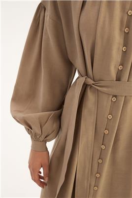 Keten Tensel Elbise Vizon