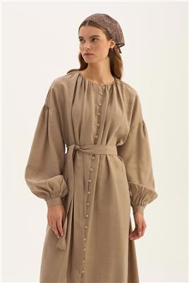 Keten Tensel Elbise Vizon