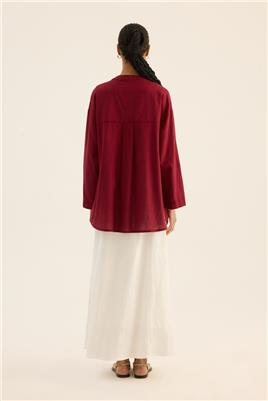 Kimono Gömlek Bordo