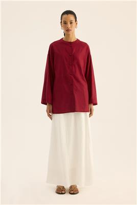 Kimono Gömlek Bordo