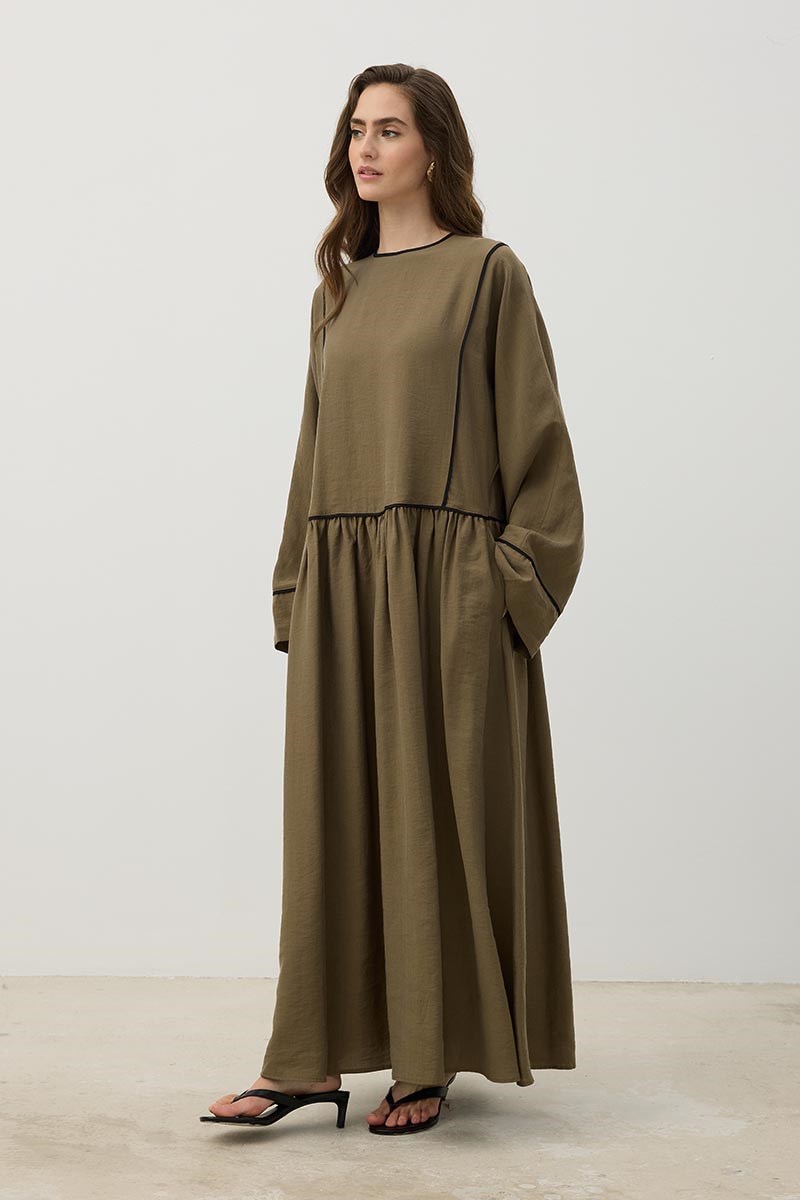 Kimono Kol Elbise Haki