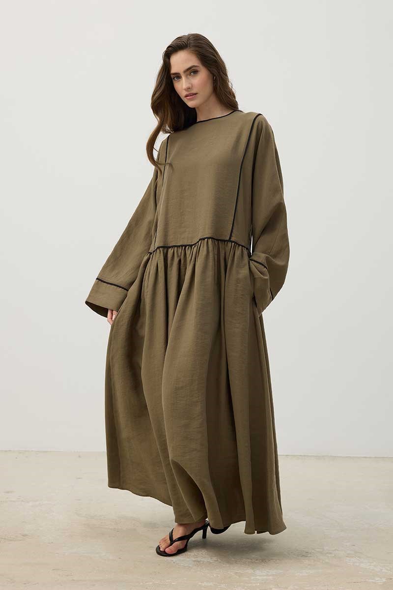 Kimono Kol Elbise Haki