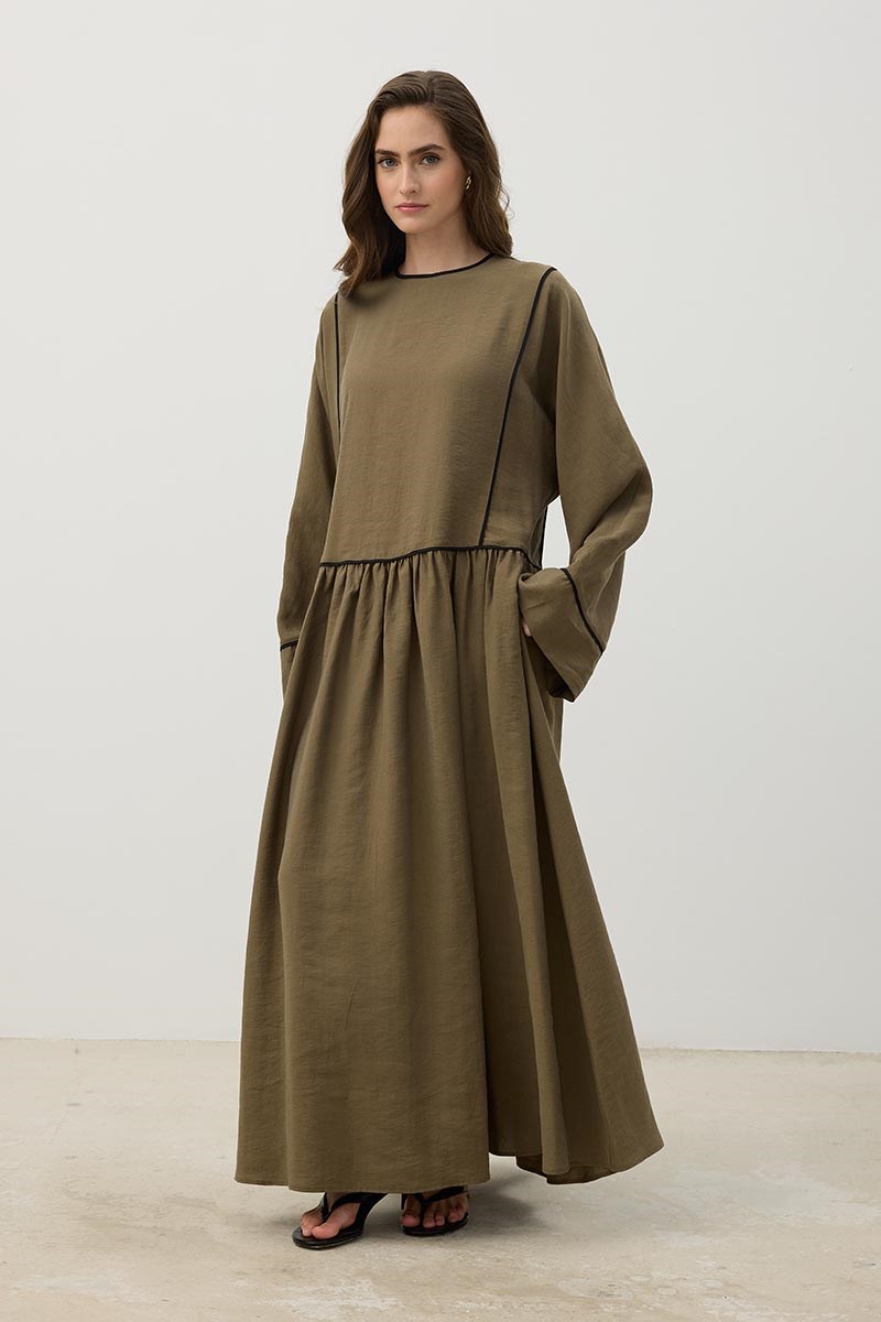 Kimono Kol Elbise Haki
