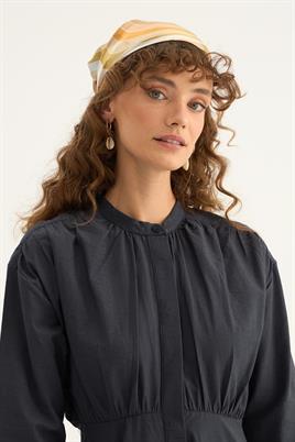 Kırışık Dokulu Elbise Antrasit