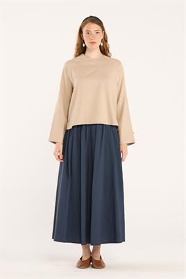 Kısa Bluz Açık vizon