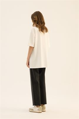 Kısa Kollu Tshirt Ekru