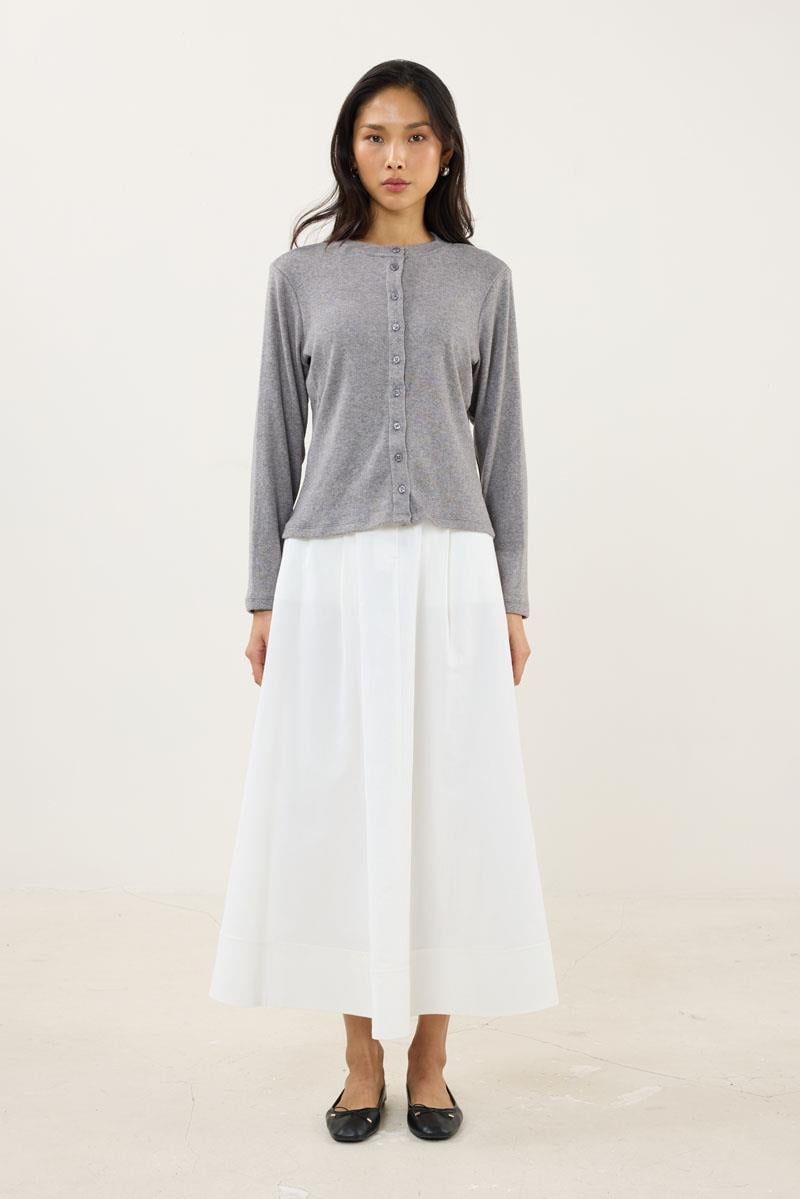 Kısa Triko Hırka Gri