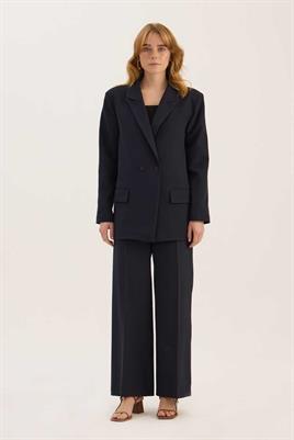 Klasik Kesim Blazer Lacivert
