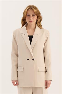 Klasik Kesim Blazer Taş