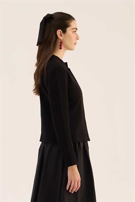 Klasik Triko Hırka Siyah