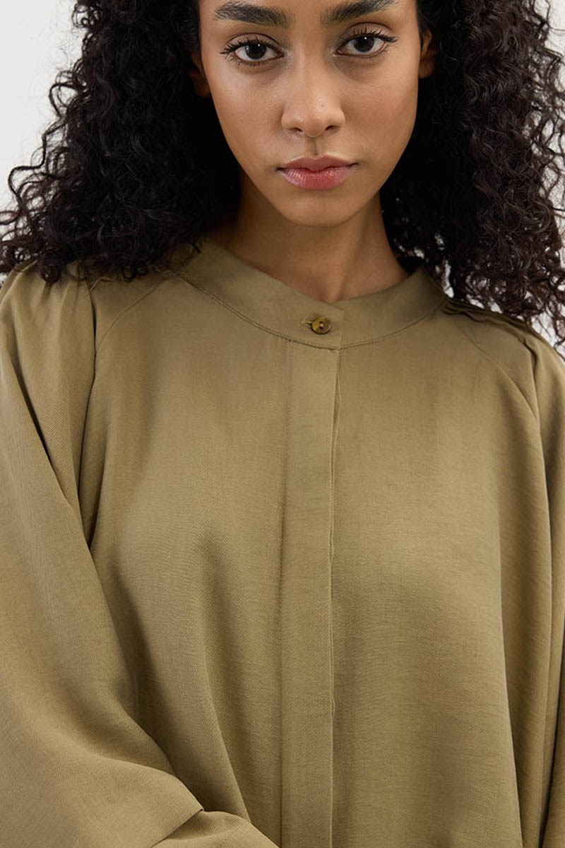 Kol Katmanlı Gömlek Haki