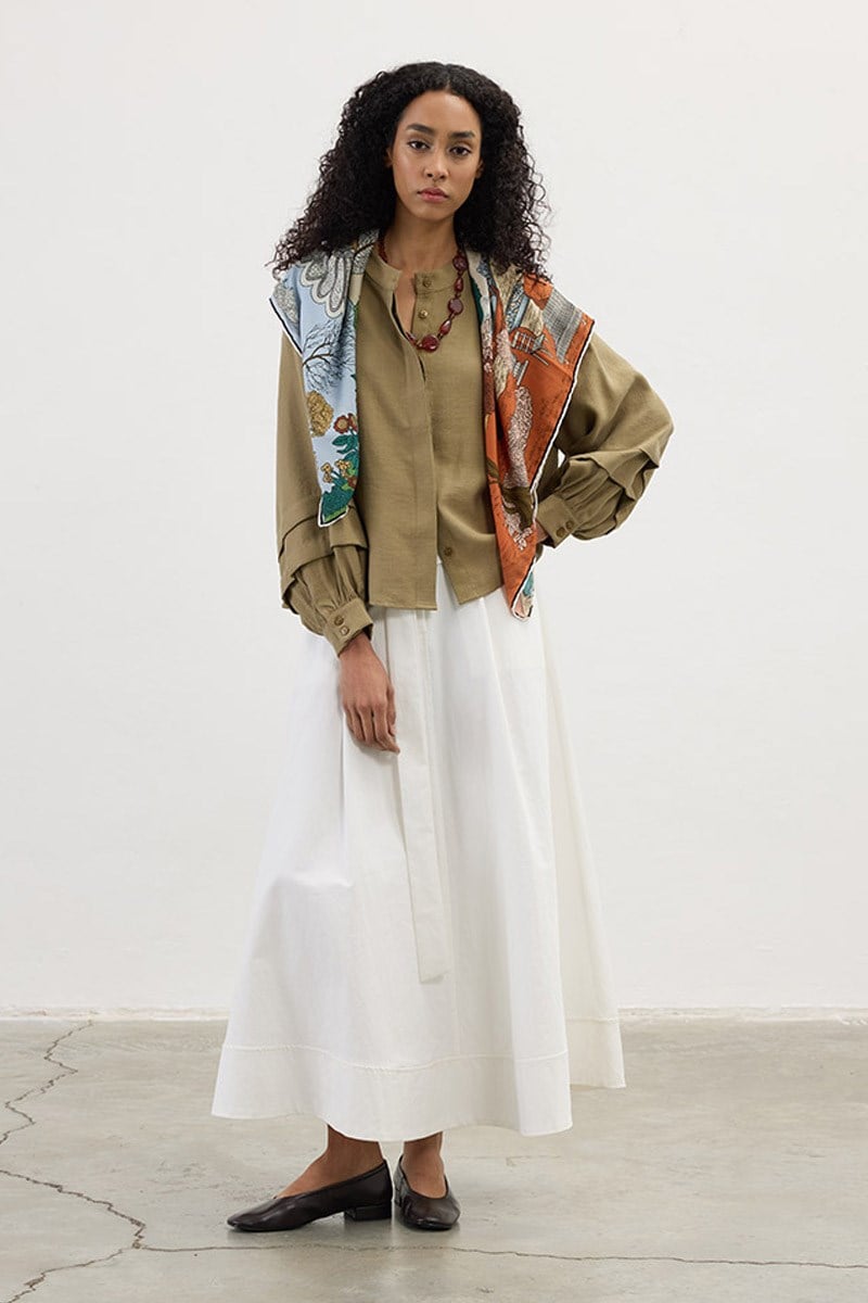 Kol Katmanlı Gömlek Haki