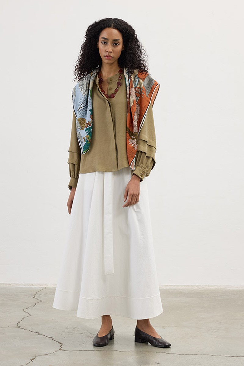 Kol Katmanlı Gömlek Haki