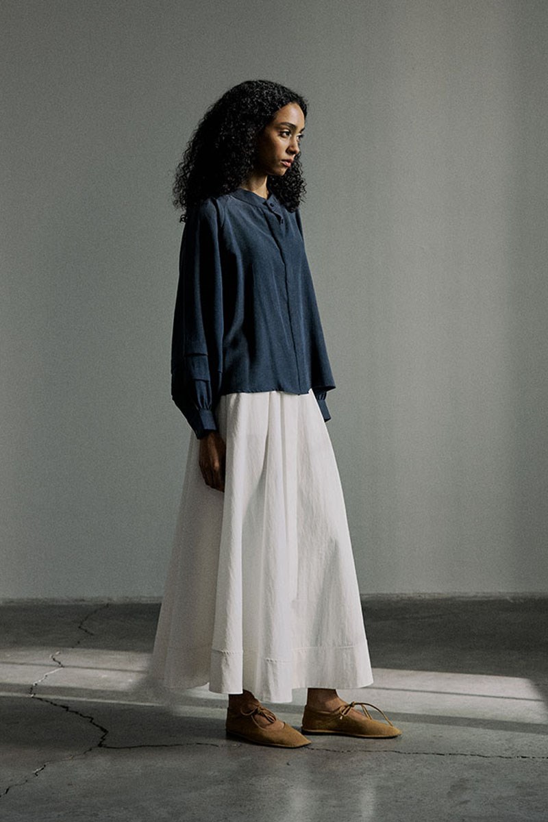 Kol Katmanlı Gömlek Lacivert