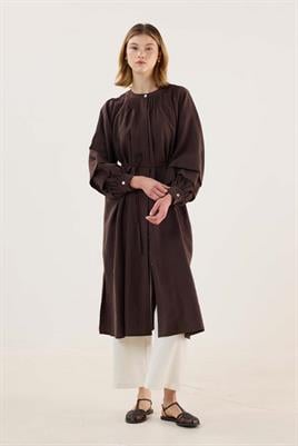 Kol Katmanlı Tensel Tunik Acı kahve